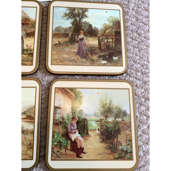 Pimpernel Country Life Cottage Coaster set of 6 gift - Picture 9 of 10